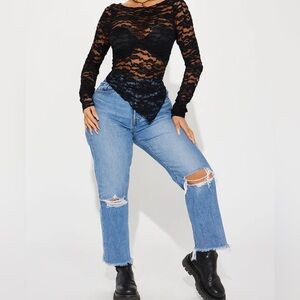 Fashion Nova Into You Lace Top